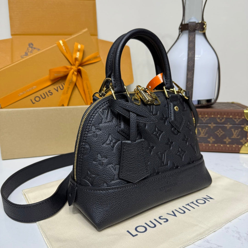 Embossed leather handbag