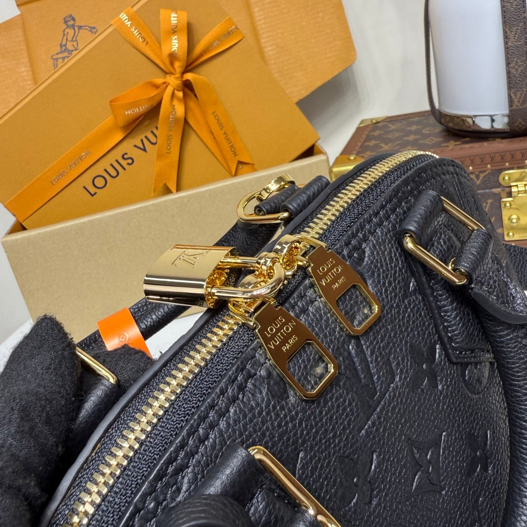 Embossed leather handbag