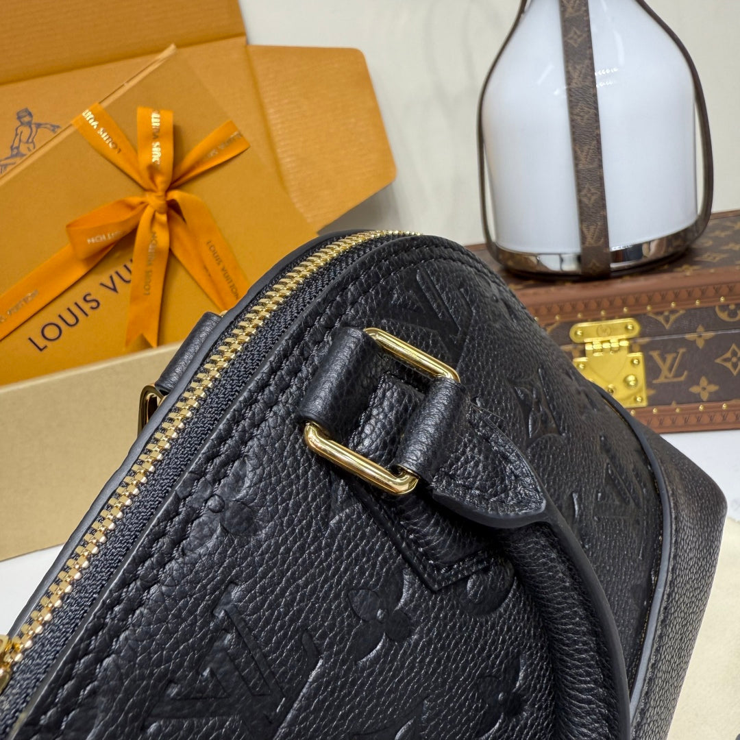 Embossed leather handbag