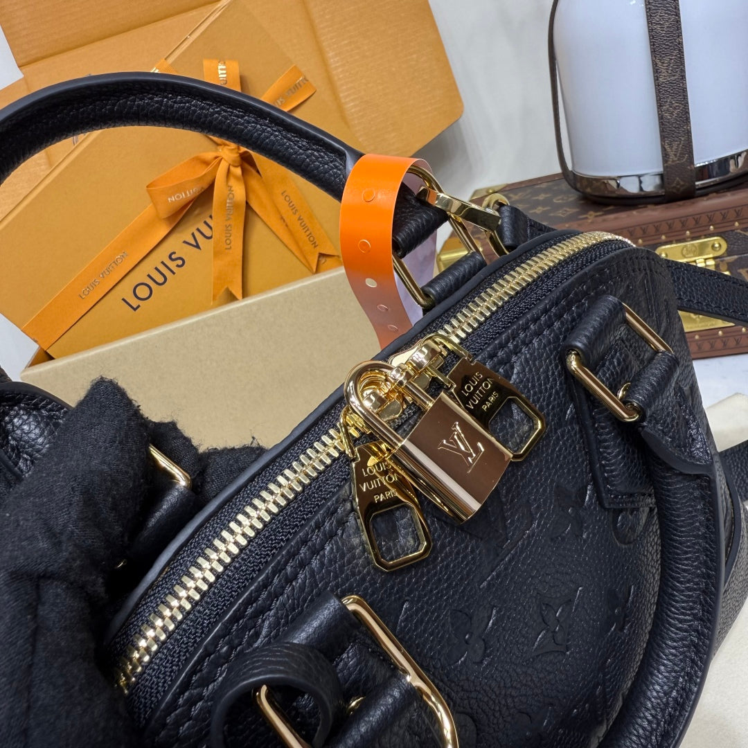Embossed leather handbag