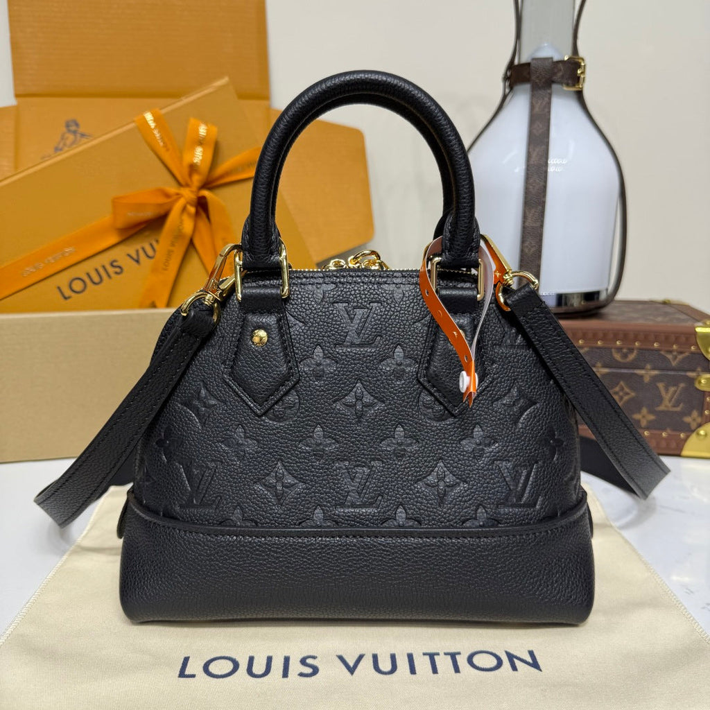 Embossed leather handbag