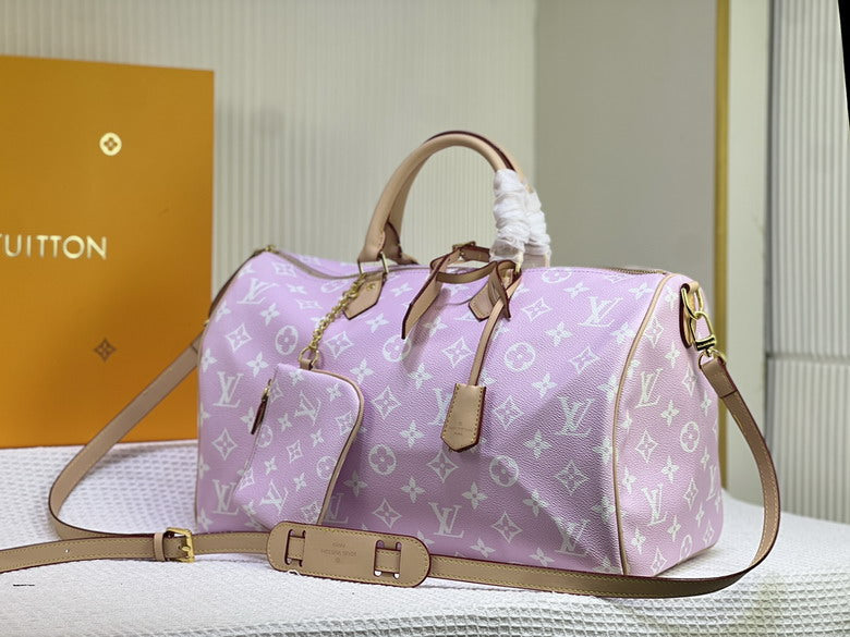 Bolsa de viaje rosa LV
