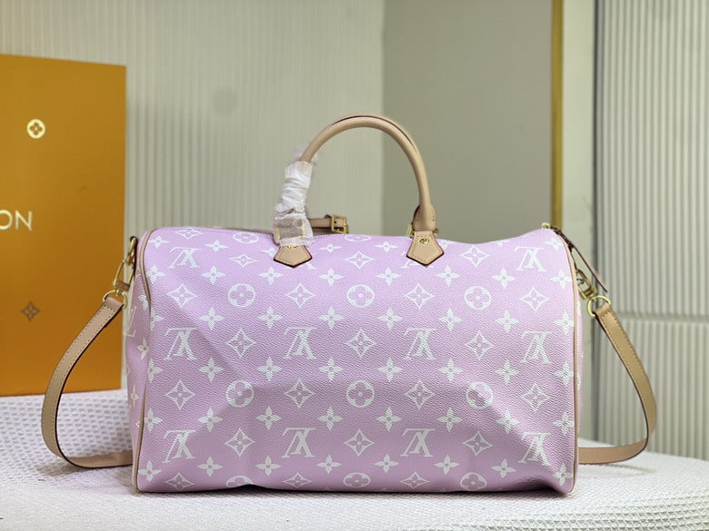 Bolsa de viaje rosa LV