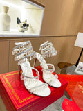Cleo crystal-strap sandals