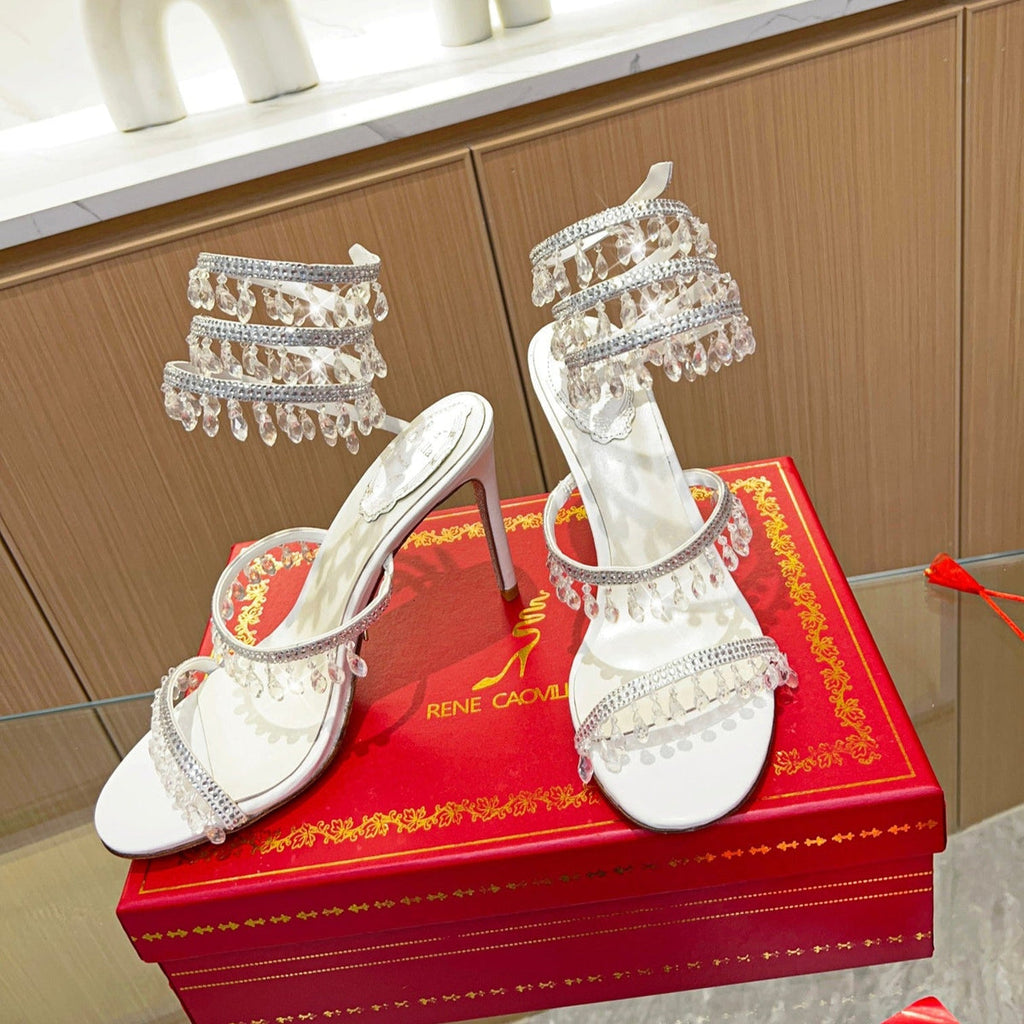 Cleo crystal-strap sandals