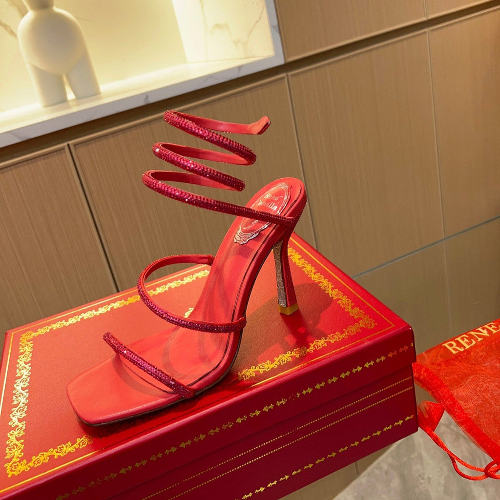 Cleo Crystal Strap Sandals