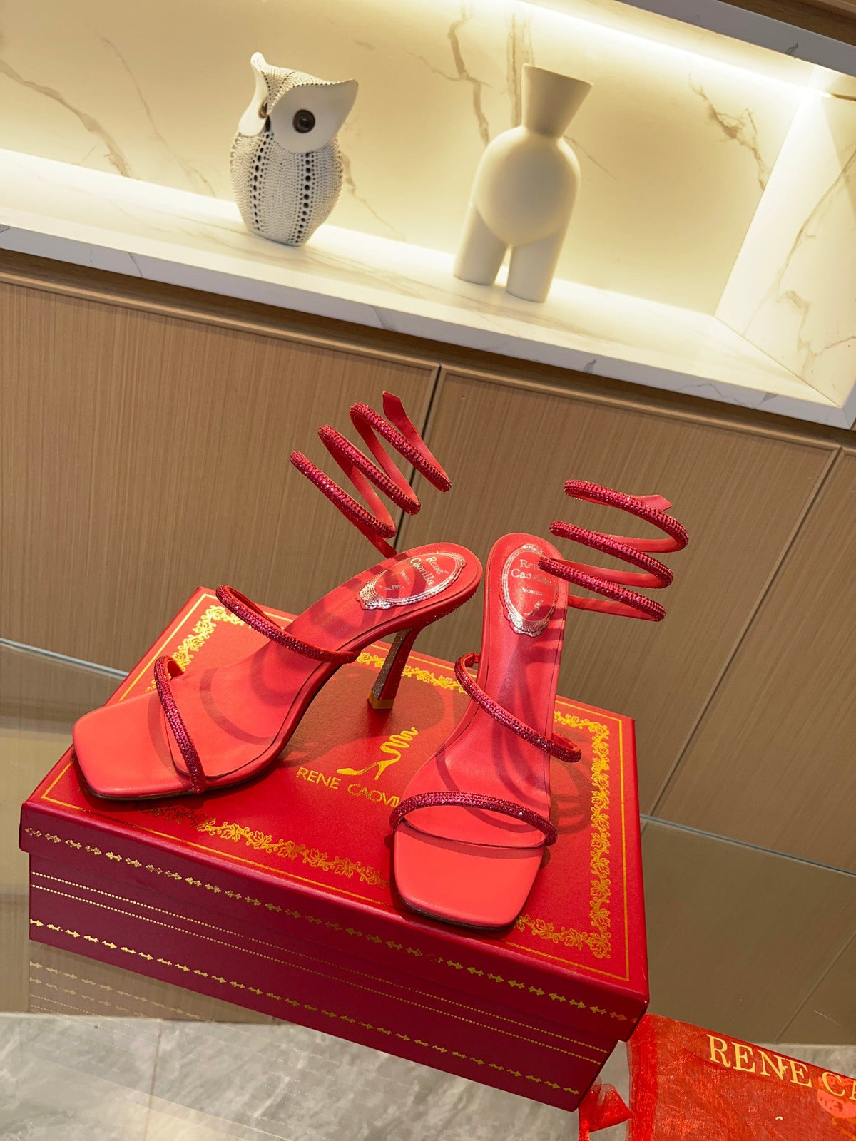 Cleo Crystal Strap Sandals