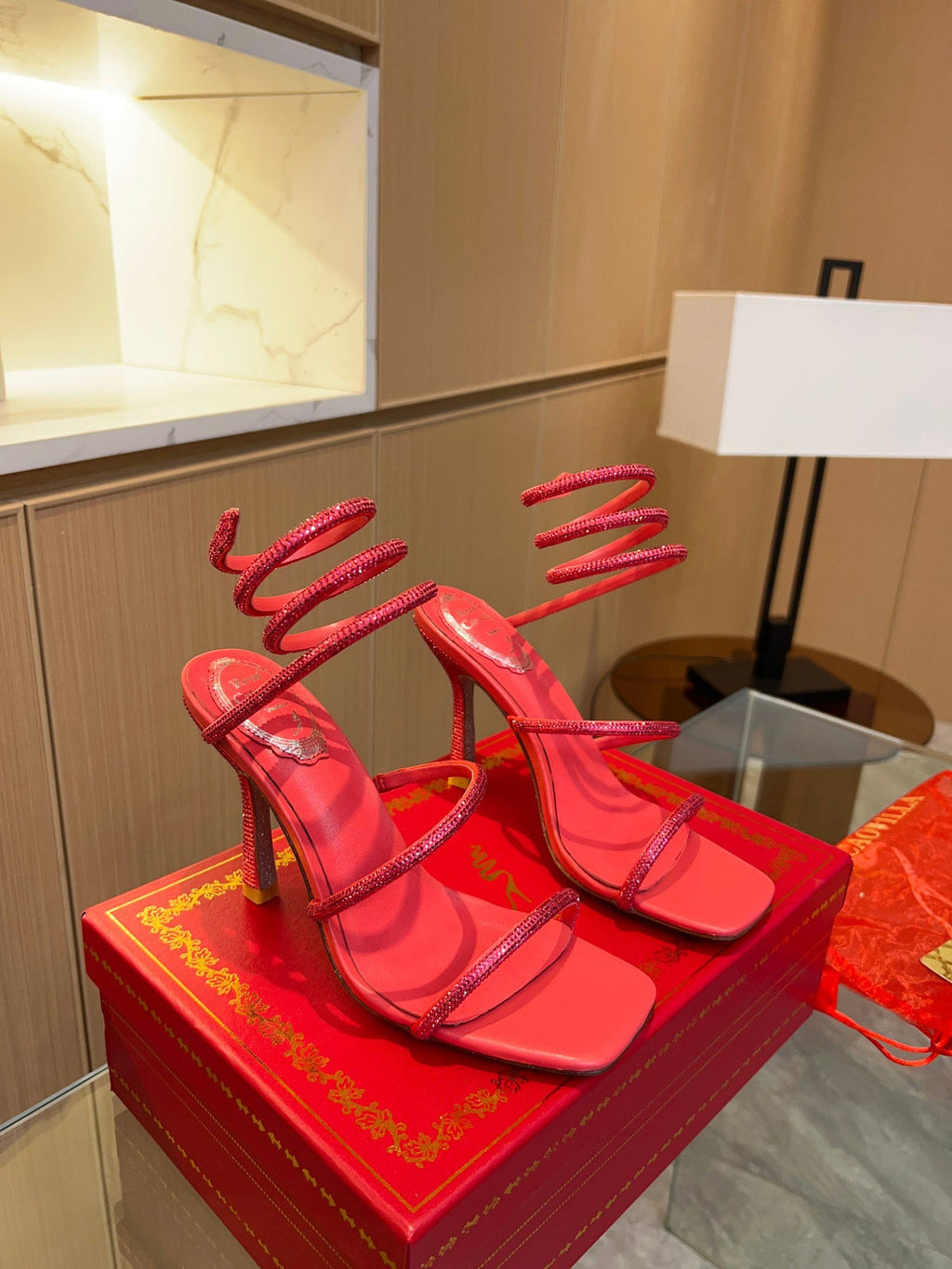Cleo Crystal Strap Sandals