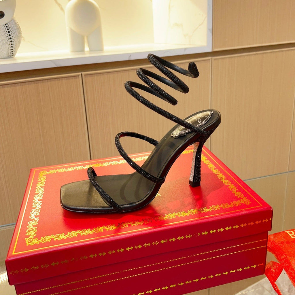Cleo Crystal Strap Sandals