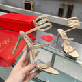 Sandalias de seda con forma de serpiente de cristal