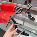 Sandalias de seda con forma de serpiente de cristal