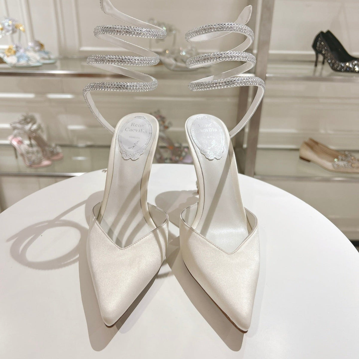 Cleo heels with snake design