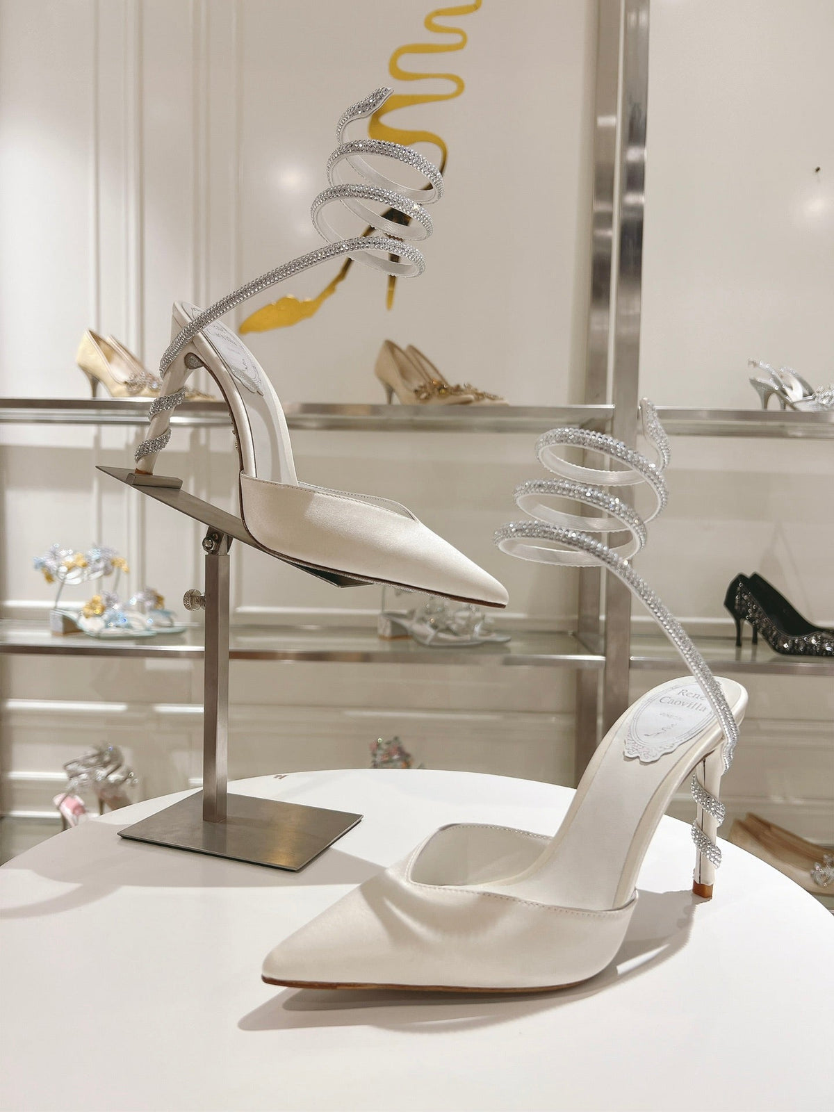Cleo heels with snake design