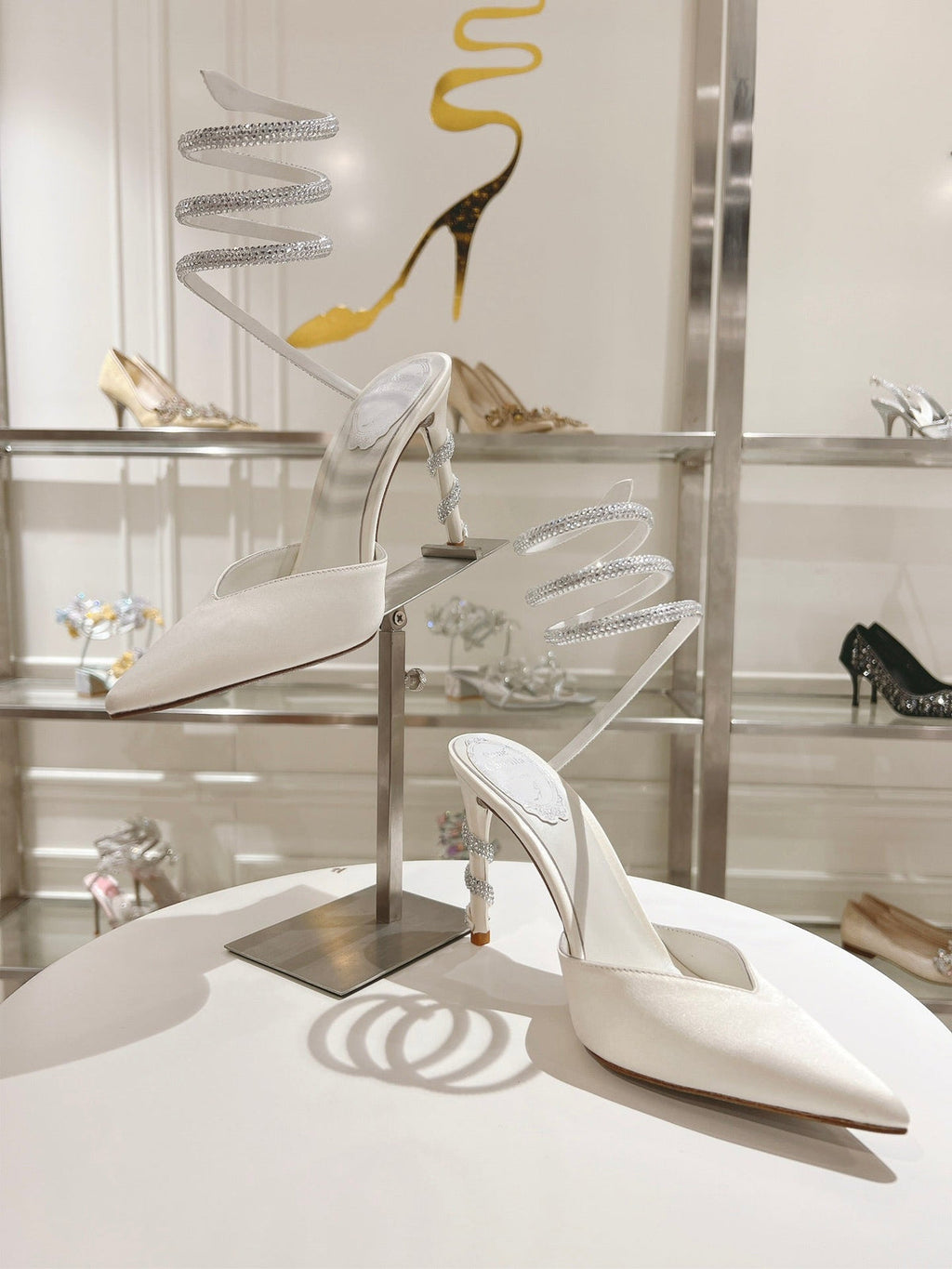 Cleo heels with snake design