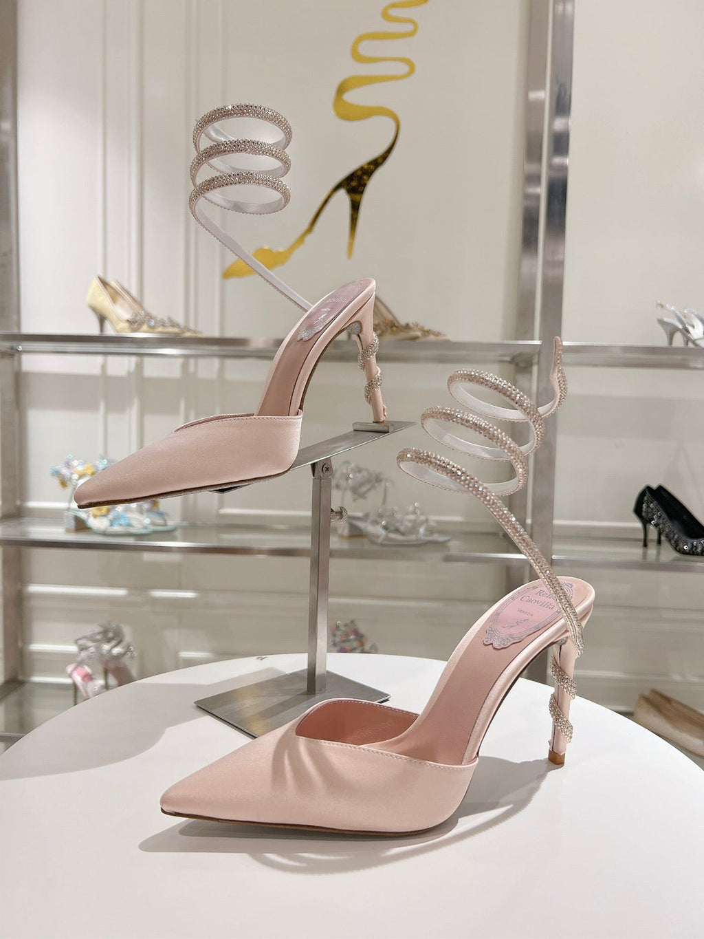 Cleo heels with snake design