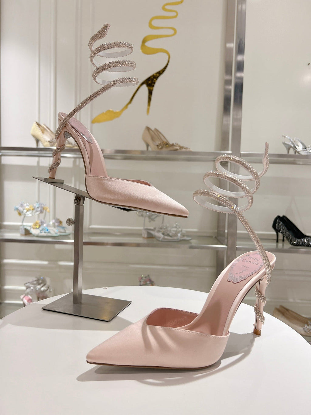Cleo heels with snake design
