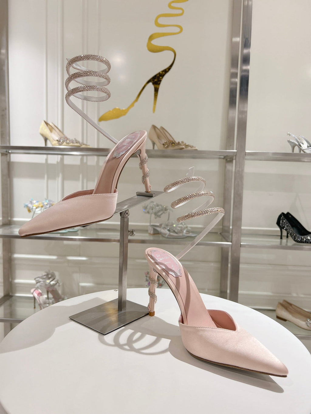 Cleo heels with snake design