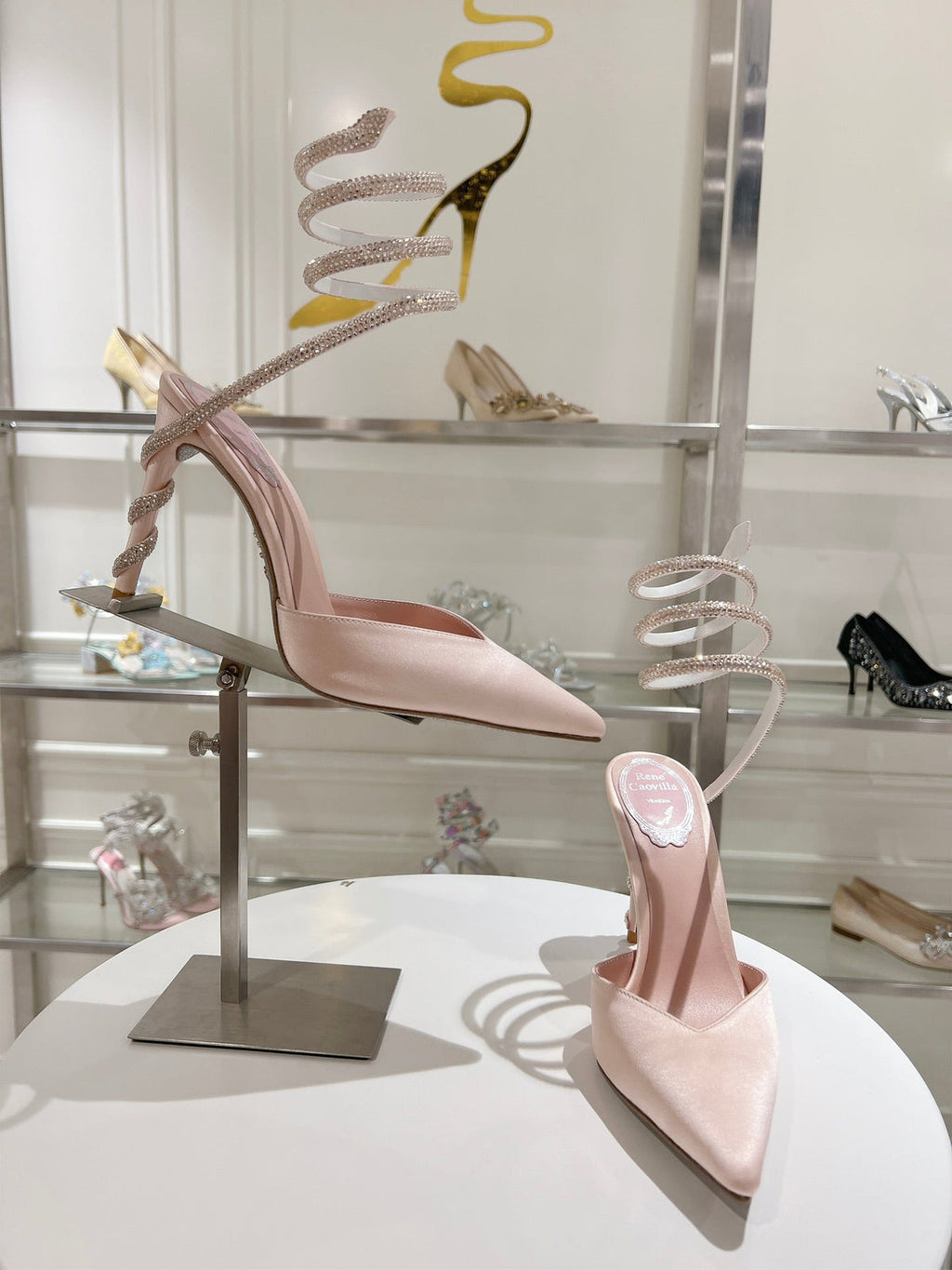 Cleo heels with snake design