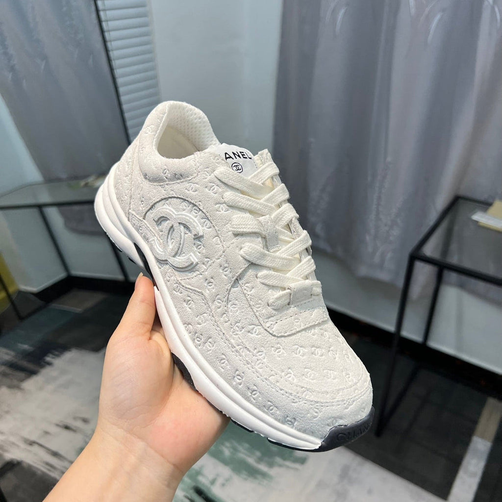 Premium suede and mesh sneakers Chanel