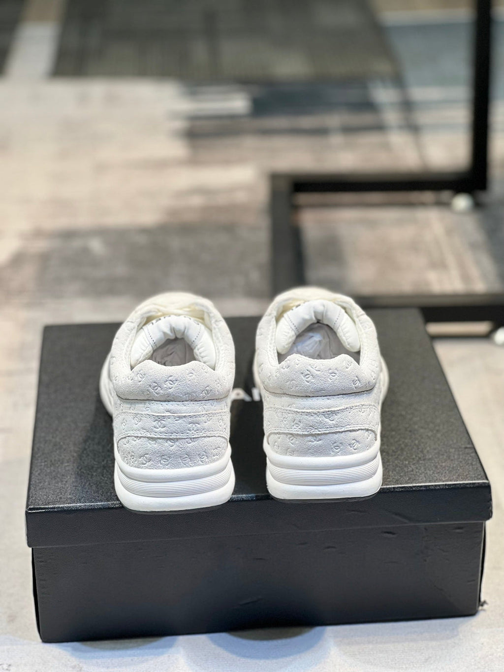 Premium suede and mesh sneakers Chanel