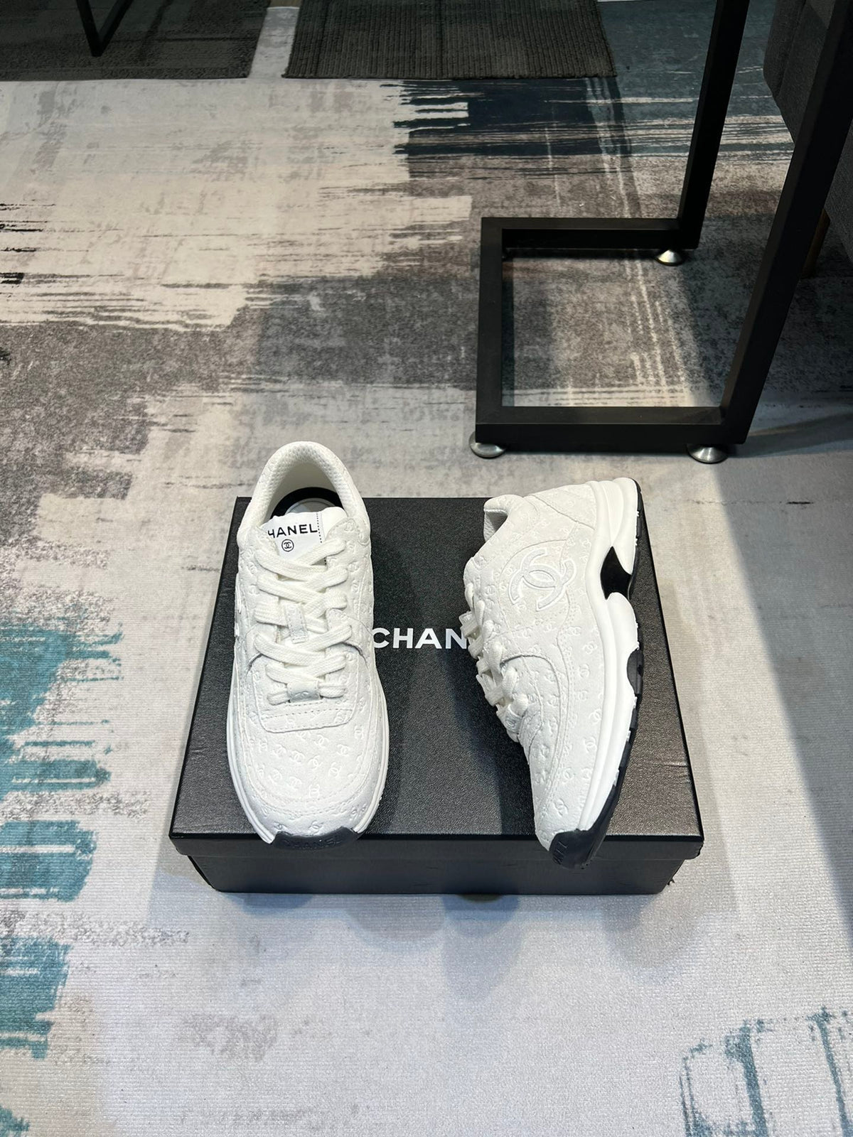 Premium suede and mesh sneakers Chanel