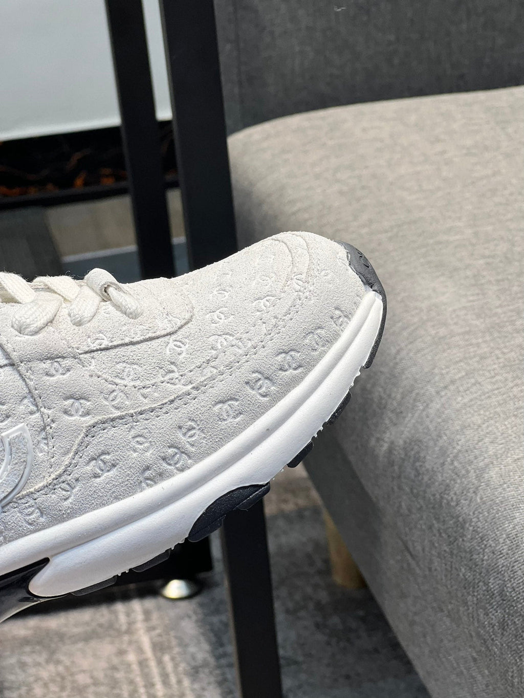 Premium suede and mesh sneakers Chanel