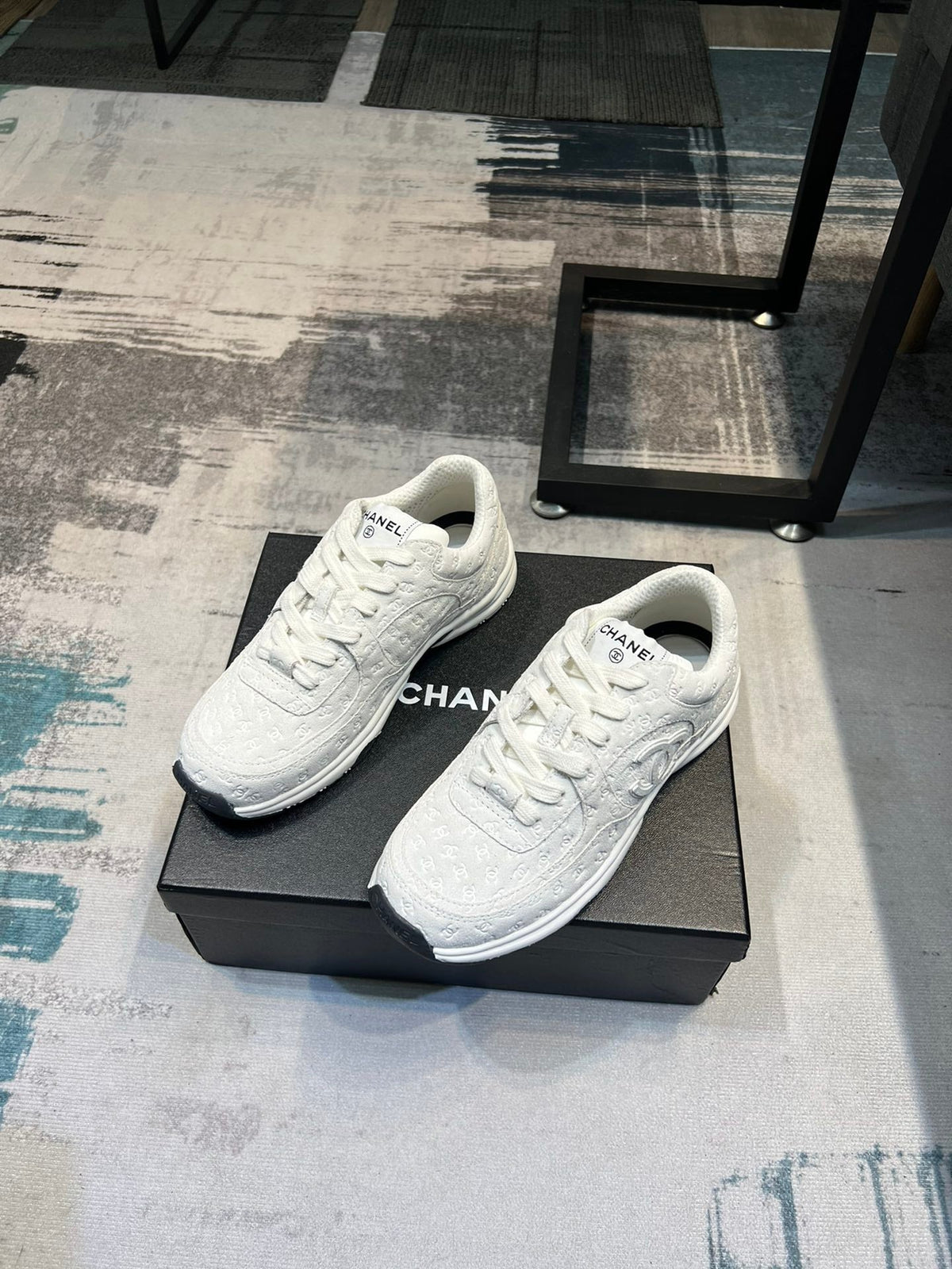 Premium suede and mesh sneakers Chanel