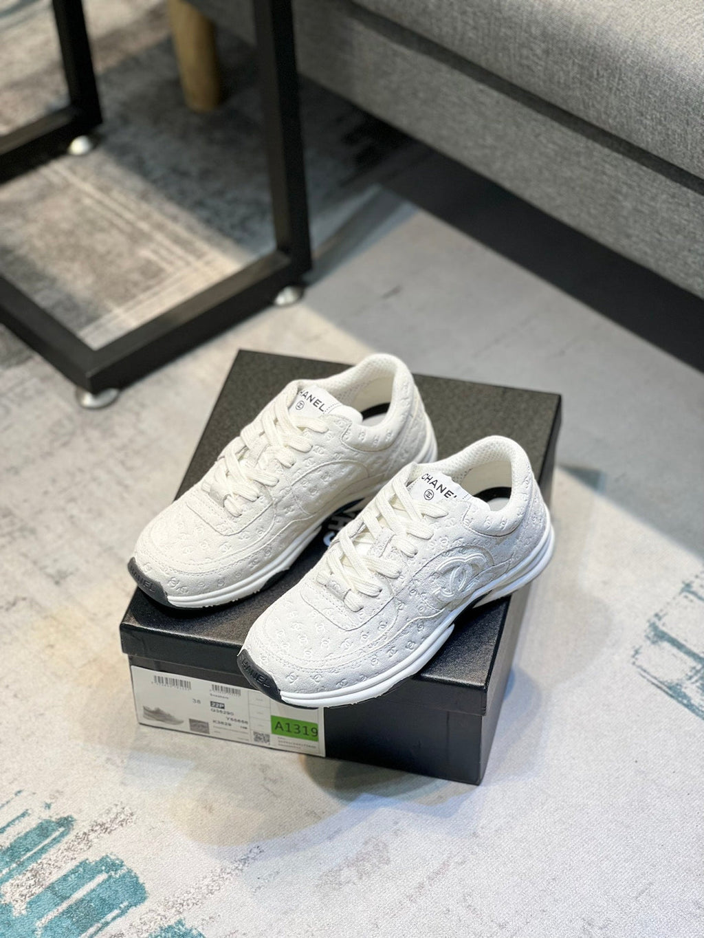 Premium suede and mesh sneakers Chanel