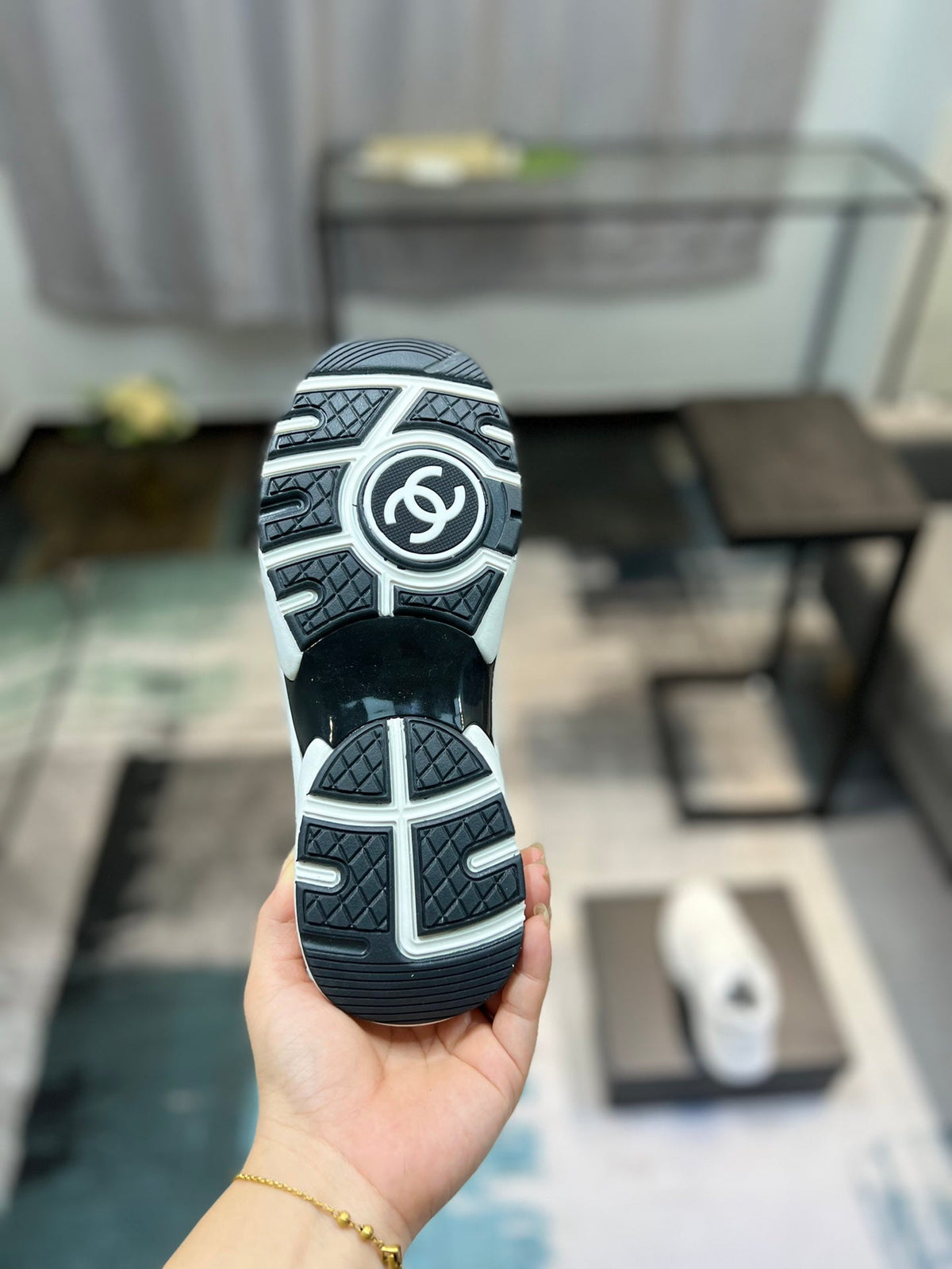 Premium suede and mesh sneakers Chanel