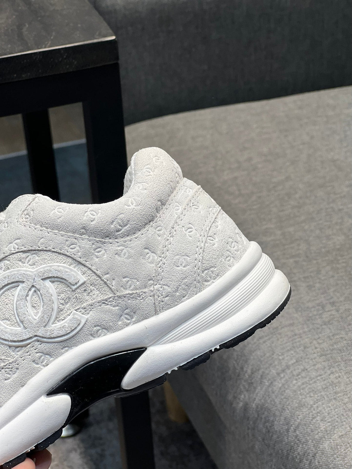Premium suede and mesh sneakers Chanel