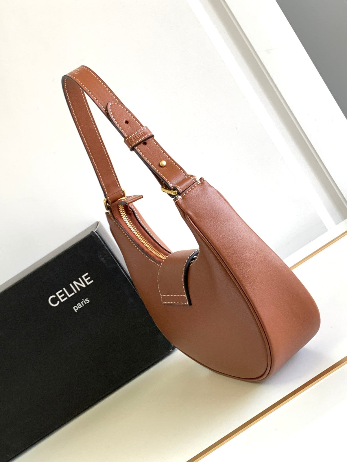 Calfskin Triomphe Shoulder Bag