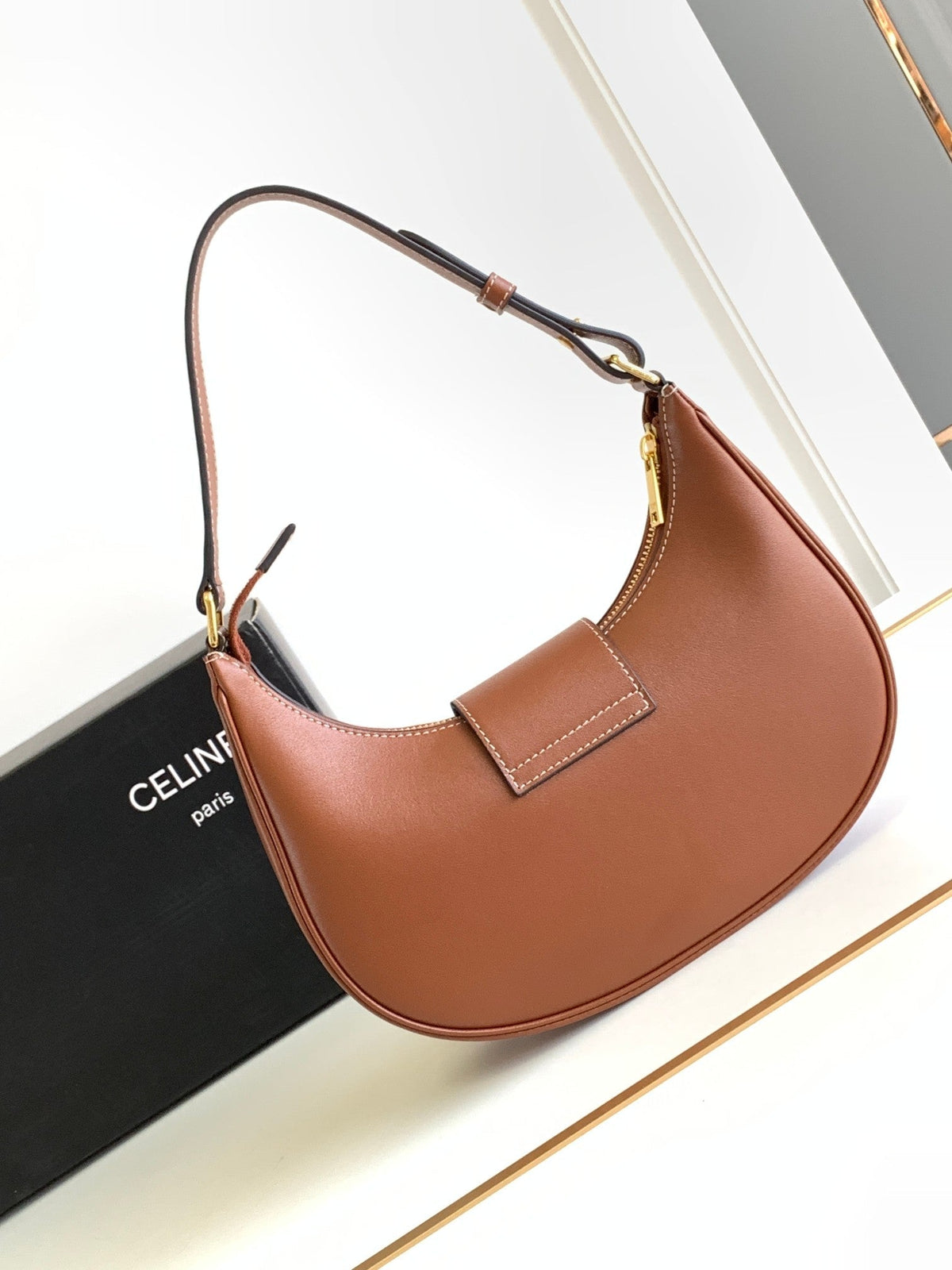 Calfskin Triomphe Shoulder Bag