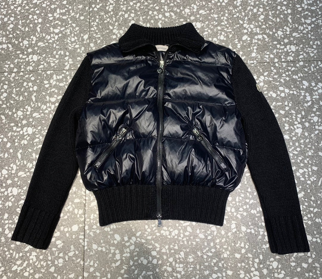 Wool Knit Sleeve Down Jacket