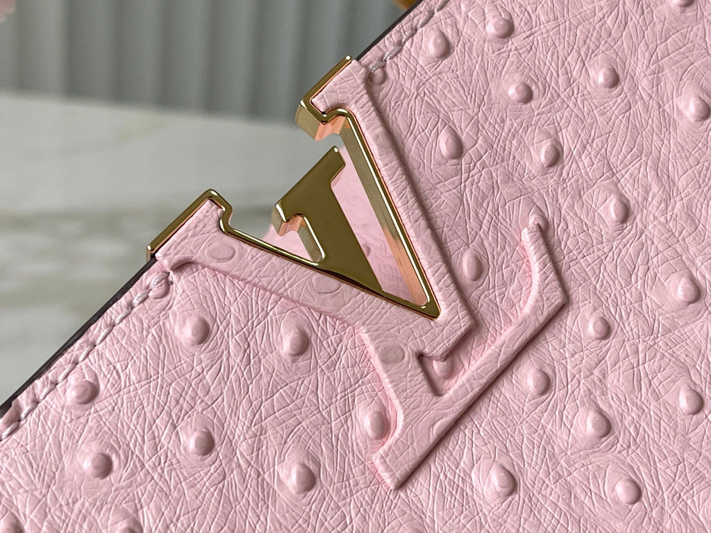 Capucines Trilogy Chain 3-in-1 Pink Ostrich Pearl