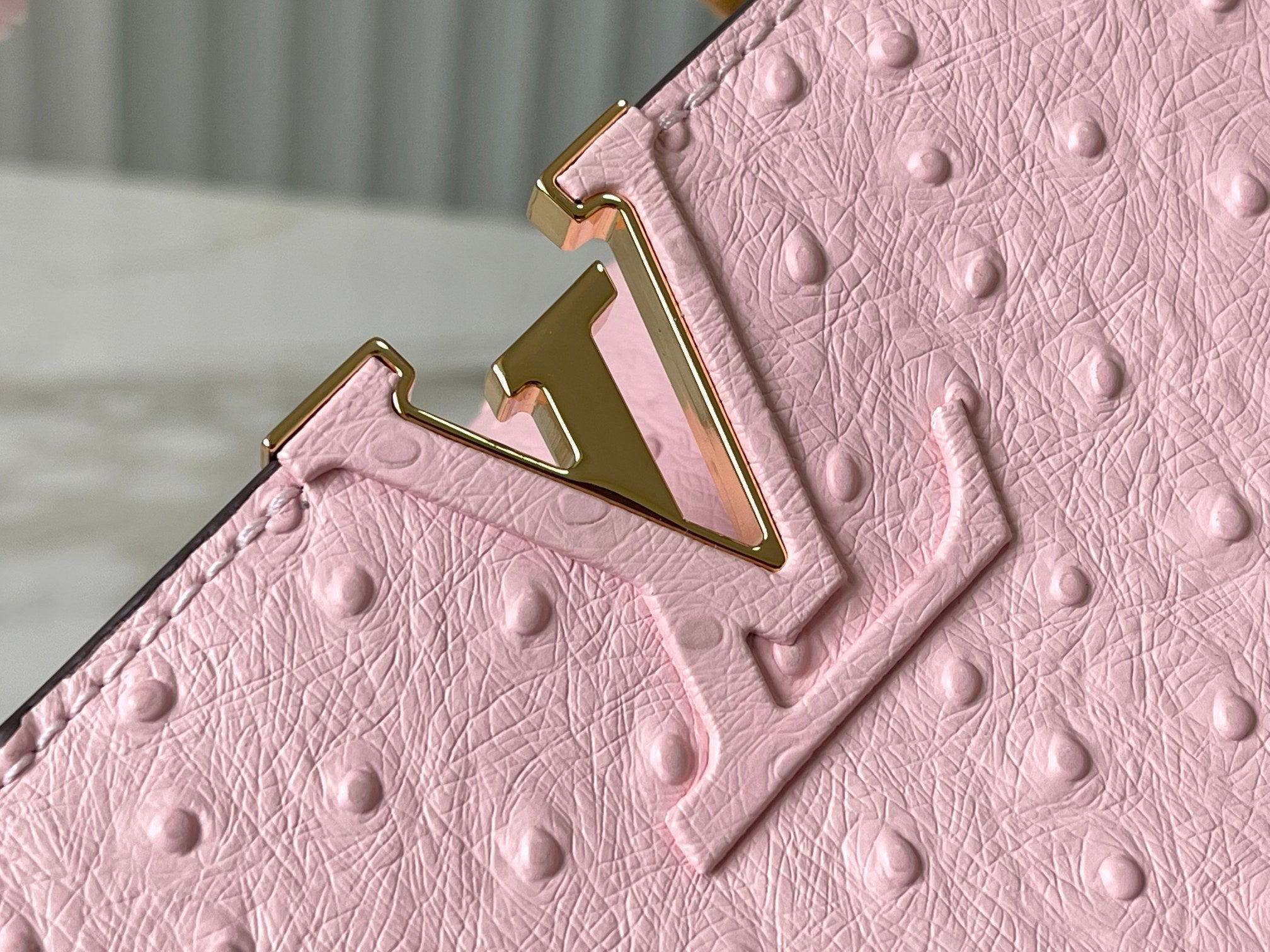 Capucines Trilogy Chain 3-in-1 Pink Ostrich Pearl