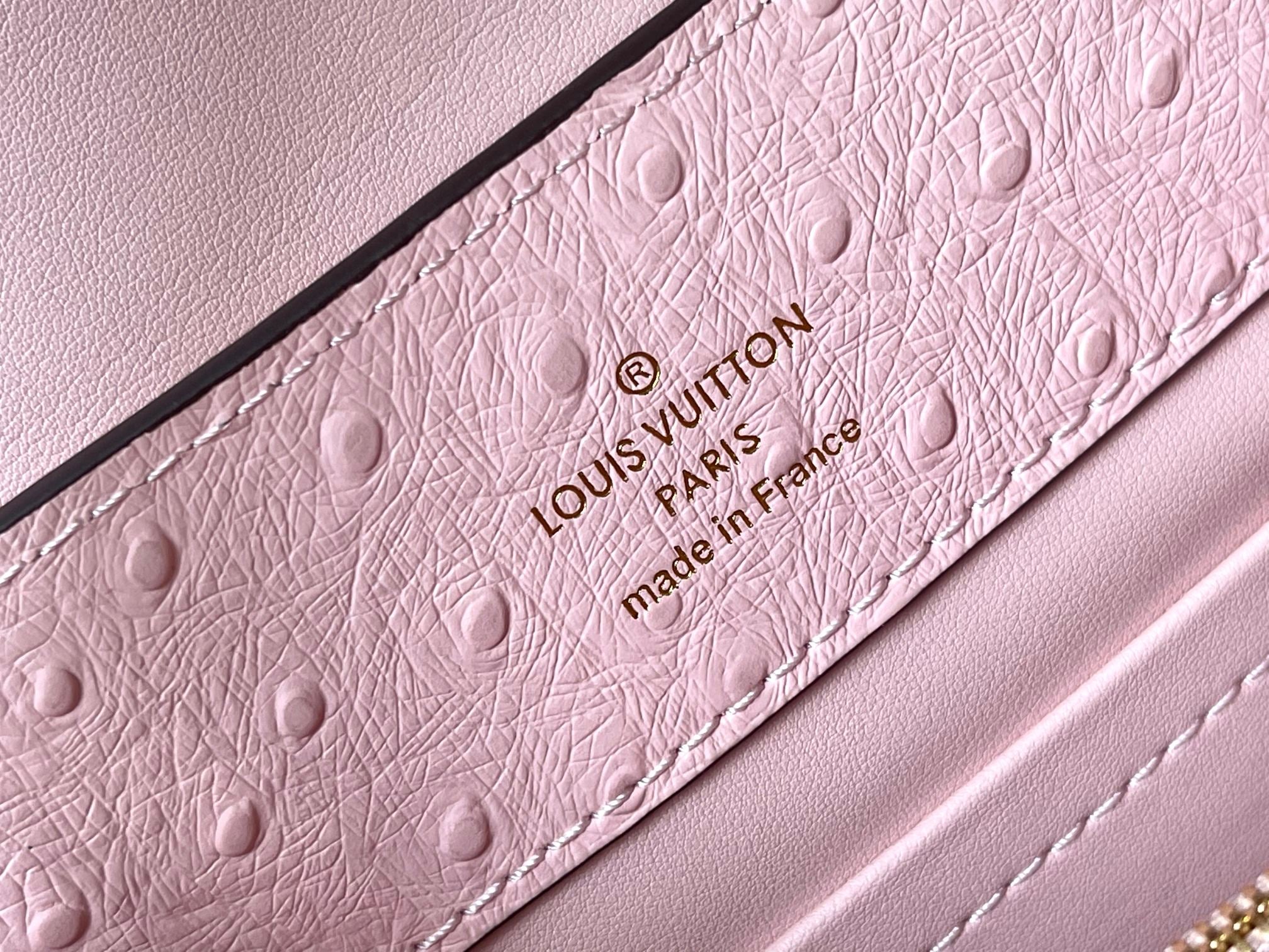 Capucines Trilogy Chain 3-in-1 Pink Ostrich Pearl