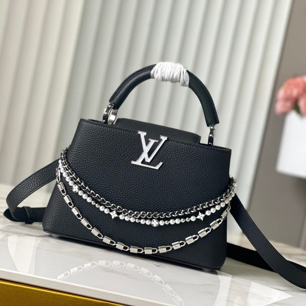 Capucines Trilogy Chain 3-in-1 Black & Pearl