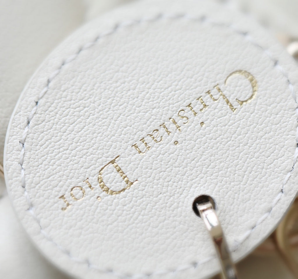 Mini Book Style Handbag – White Leather (21.5cm)