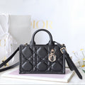 Mini Book Style Handbag – Black Leather (21.5cm)