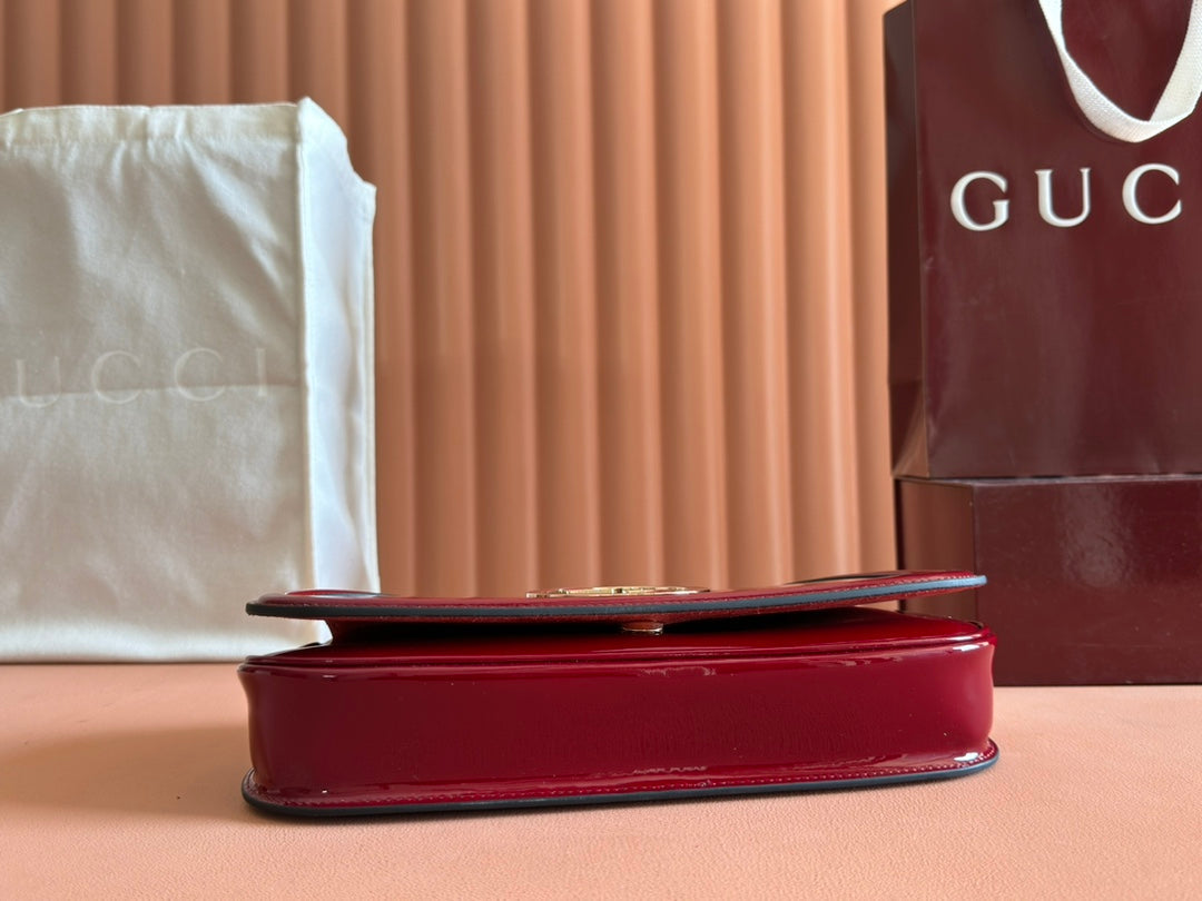 Blondie Small Shoulder Bag Red Patent Leather