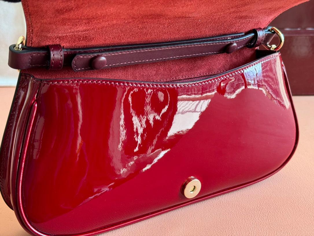 Blondie Small Shoulder Bag Red Patent Leather