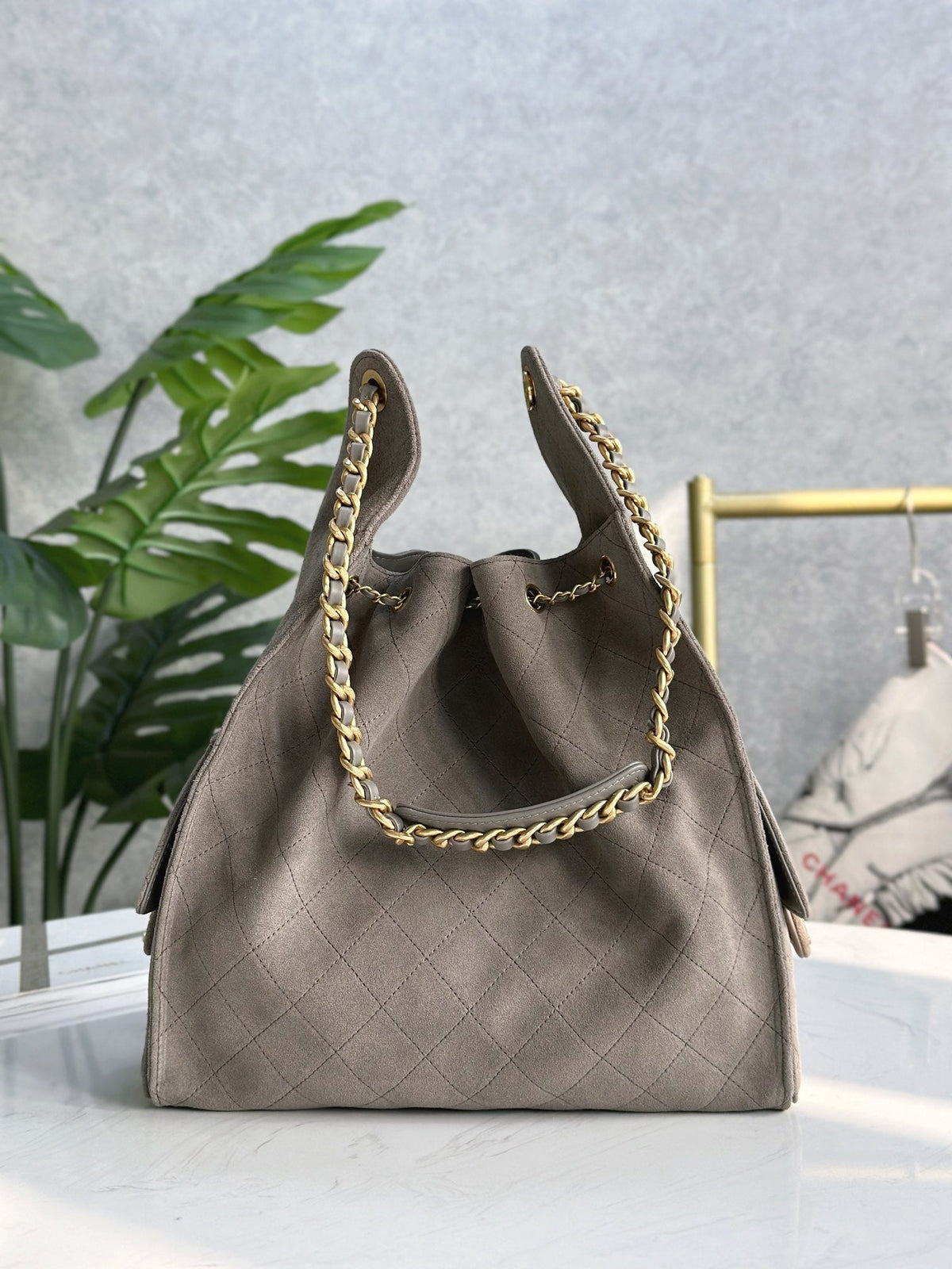 Frosted Suede Hobo Bucket Bag – 2 Sizes
