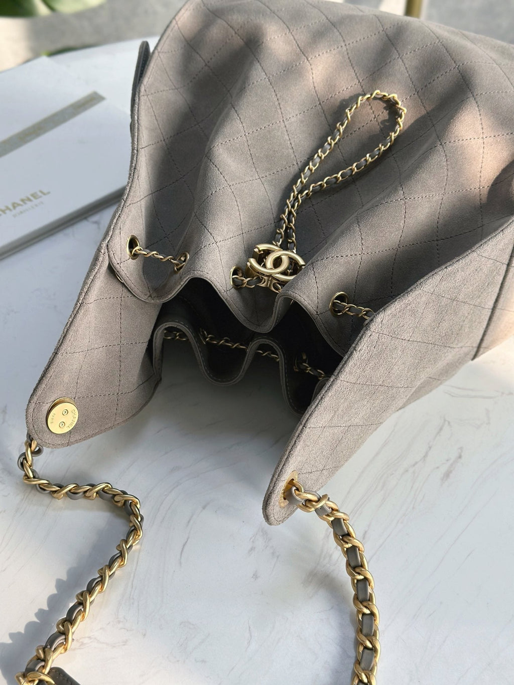 Frosted Suede Hobo Bucket Bag – 2 Sizes