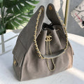 Frosted Suede Hobo Bucket Bag – 2 Sizes