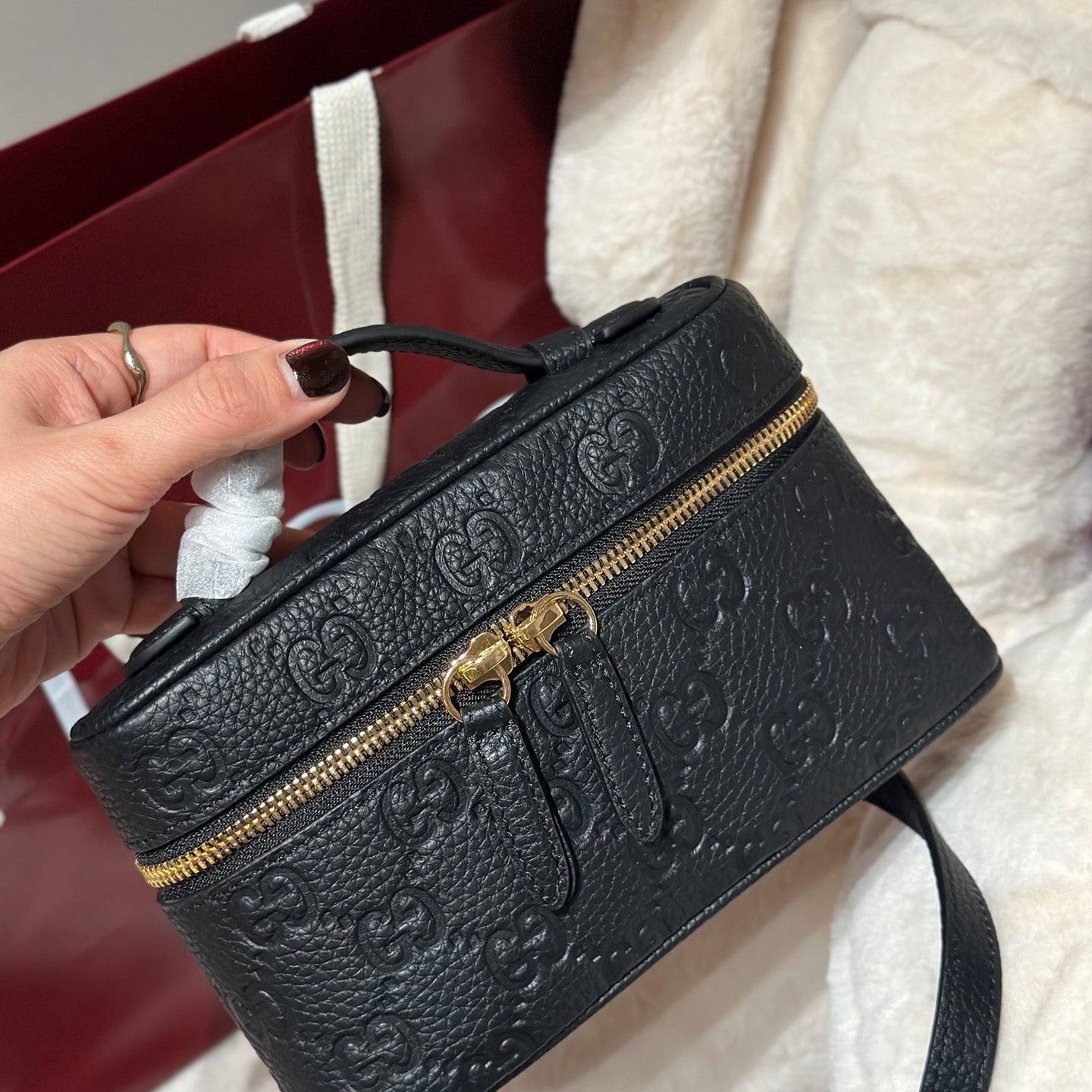 Shoulder Bag Pressed Leather