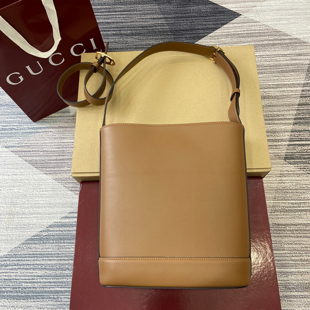 Bucket Bag Brown Leather
