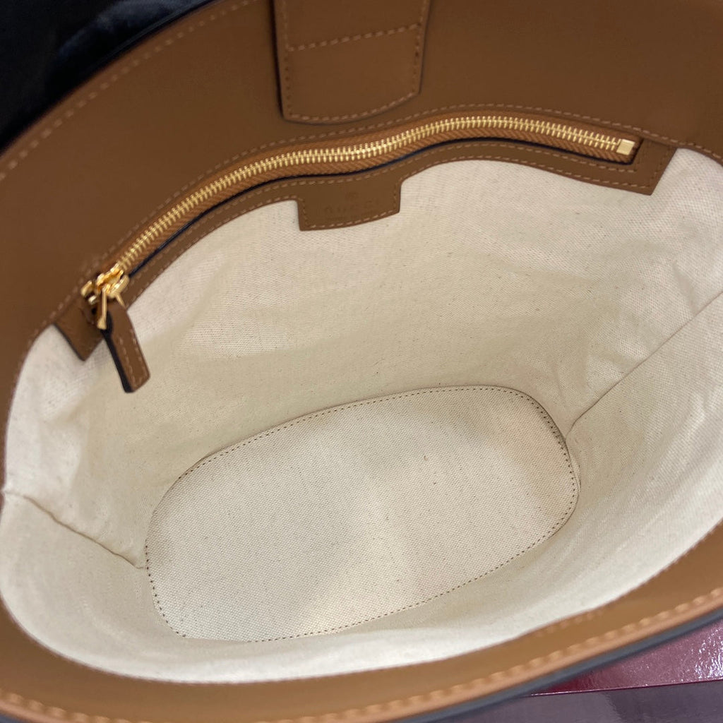 Bucket Bag Brown Leather