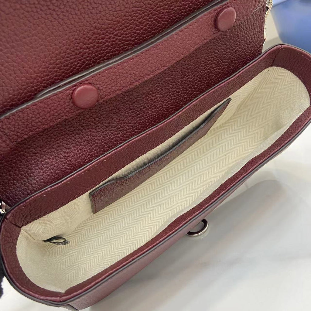Crossbody Bag Ancora Red Leather