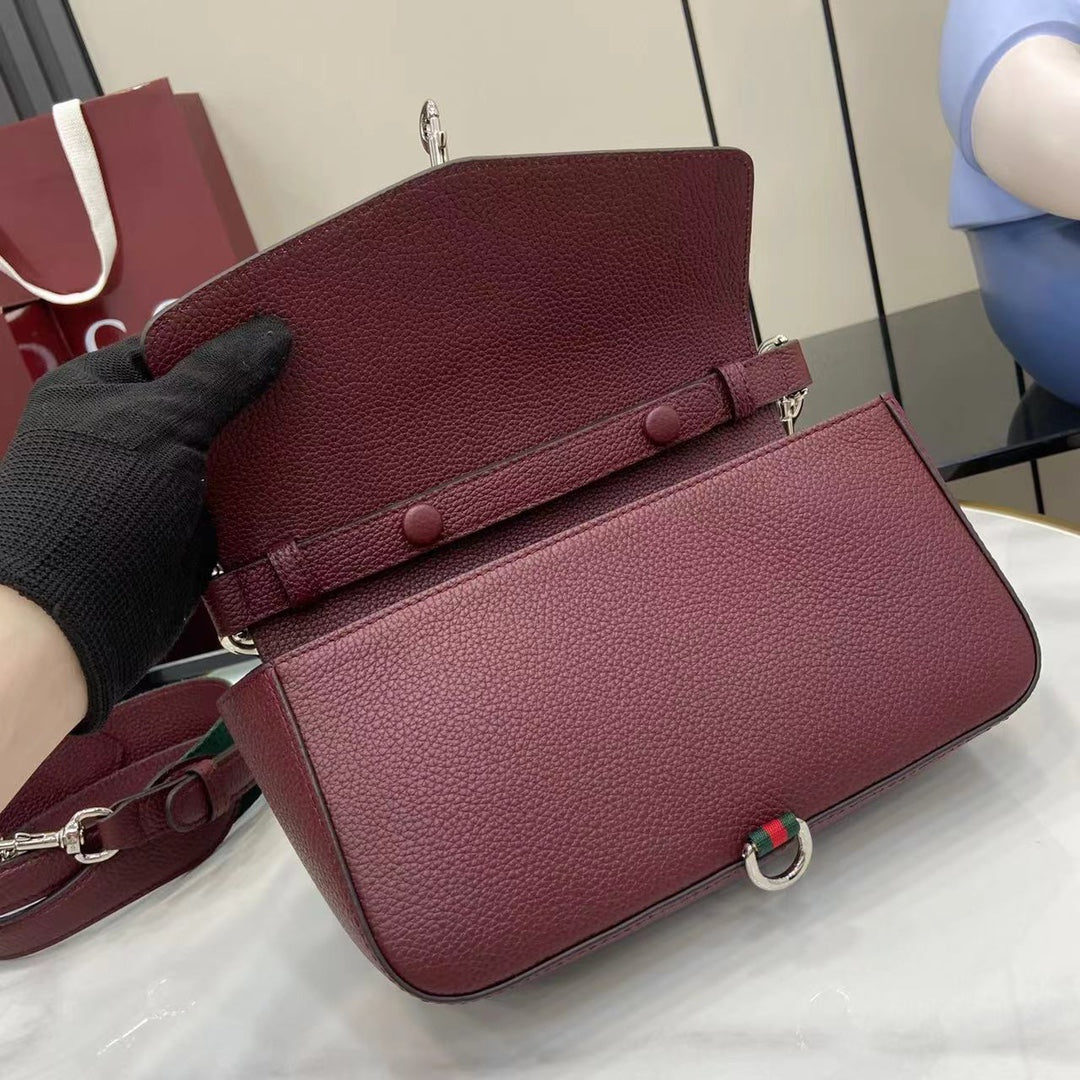 Crossbody Bag Ancora Red Leather