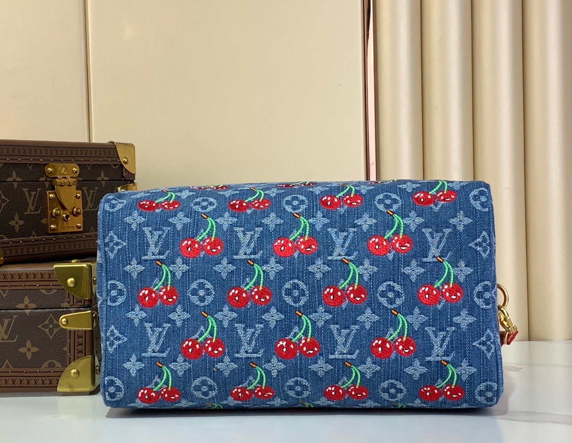 Monogram Denim Cerise
